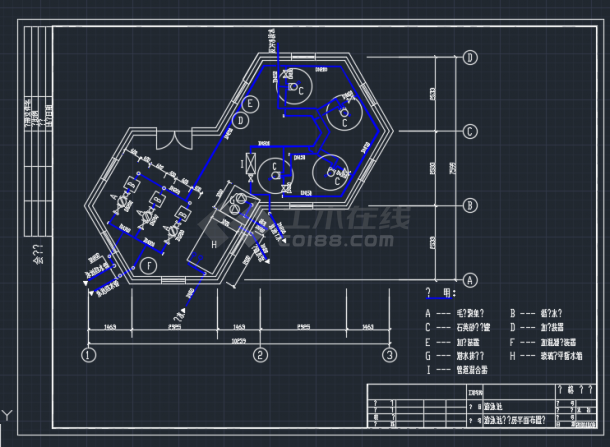 贵阳某花园游泳池设备CAD平面设计图-图二