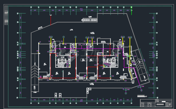 成都某高层商住楼给排水CAD设计详图-图二