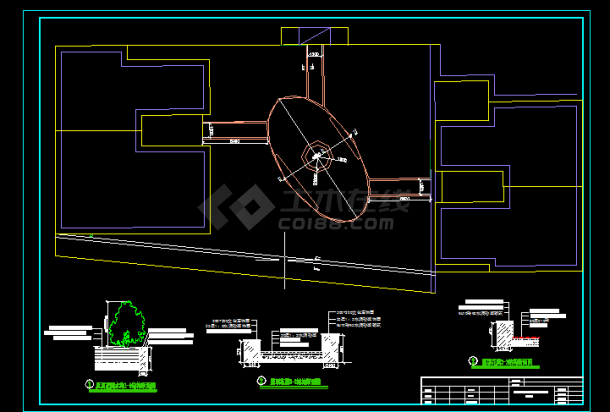 别墅屋顶花园施工设计全套CAD详图-图二