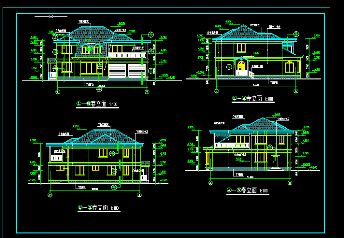 农村二层住宅施工设计全套CAD图纸_图1