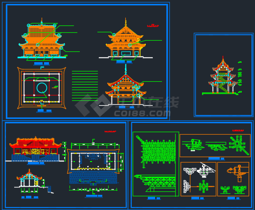 南京某地区古建筑CAD设计施工图-图一