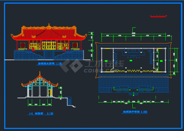 南京某地区古建筑CAD设计施工图-图二