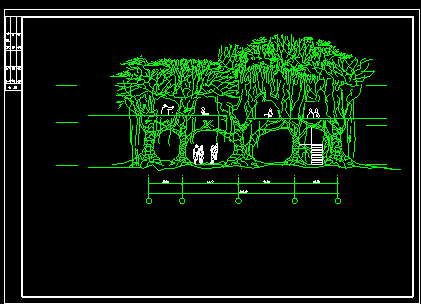 某童趣园树林房子景观建筑设计cad图纸-图二