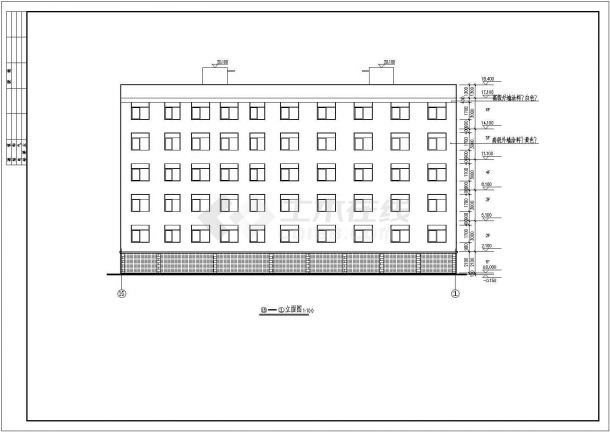 某小区6层框架结构住宅楼建筑设计施工图-图二
