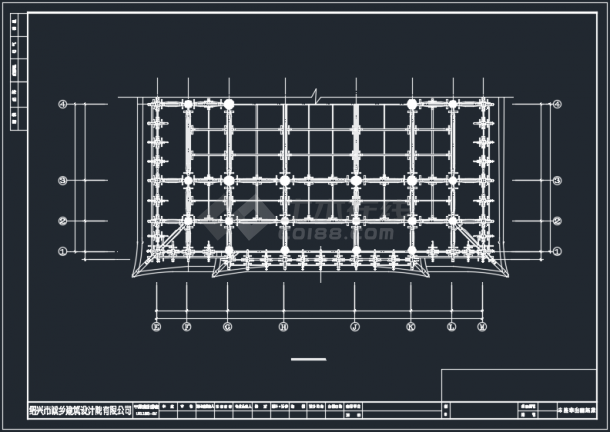 南京某地区山门建筑CAD设计施工图-图二