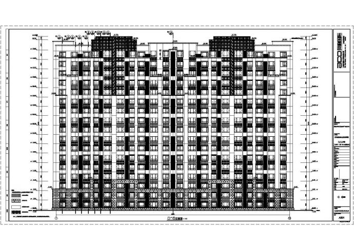 芜湖某小区17层剪力墙结构住宅楼建筑设计方案图_图1