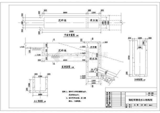 小型倒虹吸管施工详图（管径50cm）的初步设计阶段-图二