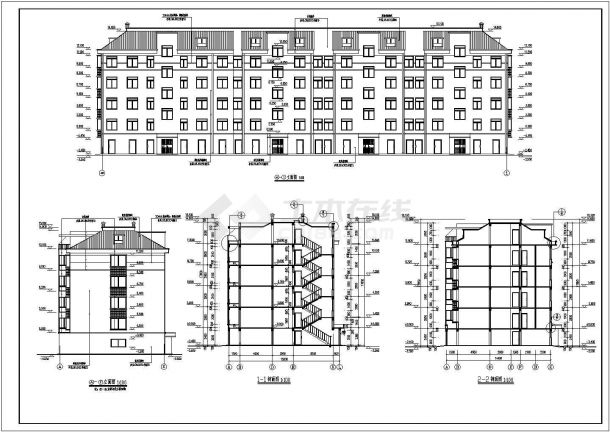 某地2套4层砖混结构住宅建筑施工图-图二