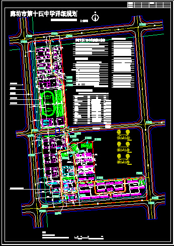 某学校校园规划设计CAD详情图纸_图1