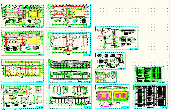 某城市体育馆建筑工程平面CAD设计图_图1