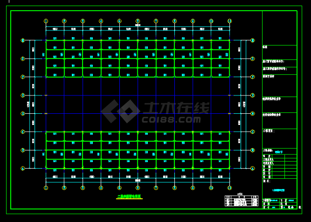 简单实用的钢结构工程建筑结构CAD图纸-图二