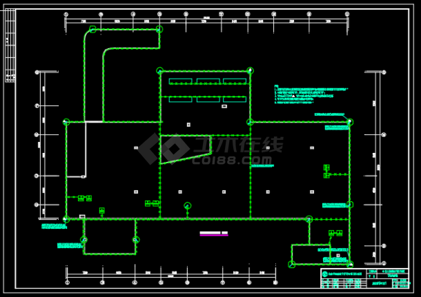 某地区呼吸病房监控电气设计CAD施工图纸-图二