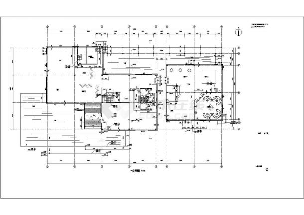 某房产公司两层售楼处建筑设计施工图纸-图二