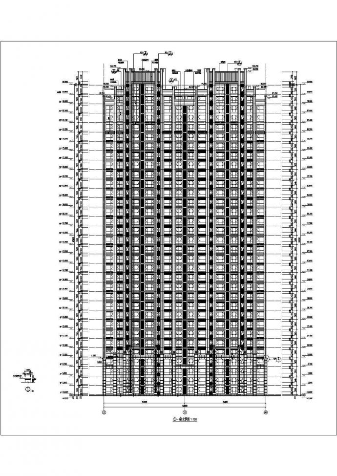 某地区三十二层住宅楼建筑设计方案图_图1