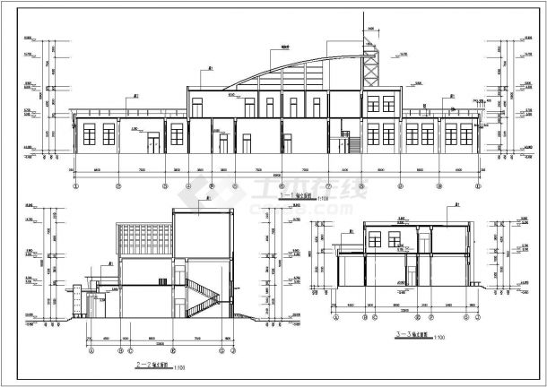 某两层框架结构办公楼建筑设计方案图-图一