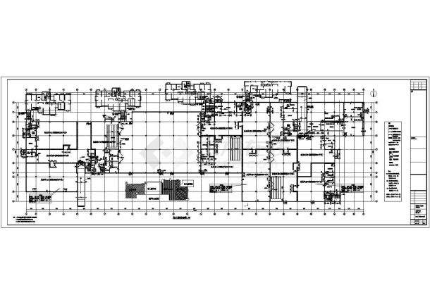 某地单层框架结构人防地下车库建筑设计施工图-图一