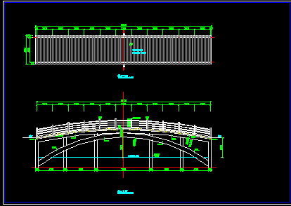 某拱桥施工大样的cad施工设计图-图二