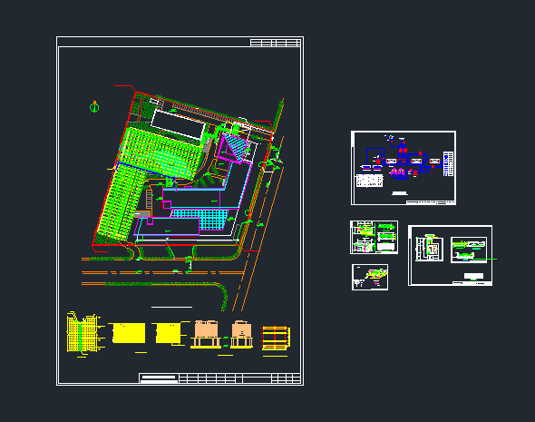 某学院机房全套电气设计施工CAD图纸_图1