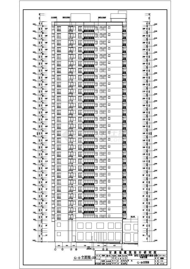 某25层高层商住楼给排水自喷平面图系统图-图一