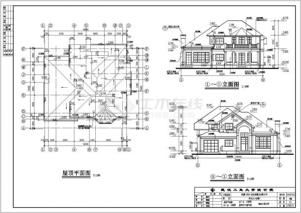 某地区二层框架结构别墅建筑方案图-图二
