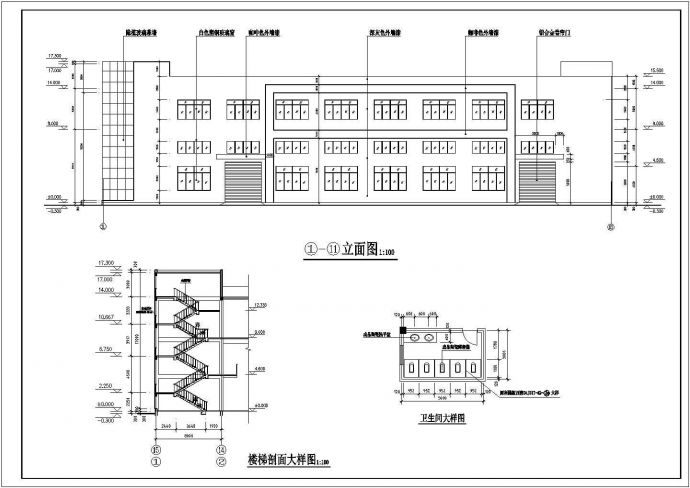 重庆某地12m跨两跨厂房建筑结构施工图_图1