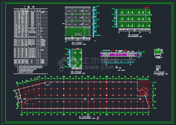 蚌埠某大型商场建筑一号施工CAD图纸-图二