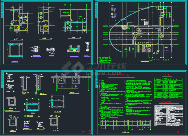 某地区地下室人防建筑工程CAD施工图-图一