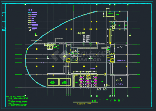某地区地下室人防建筑工程CAD施工图-图二