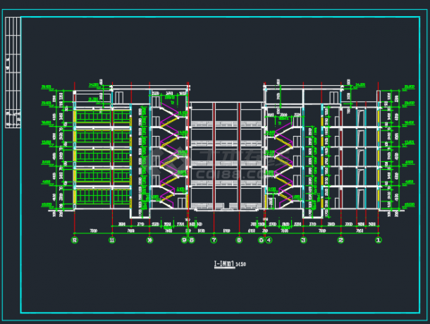 某地区多层厂房建筑工程CAD施工图-图二