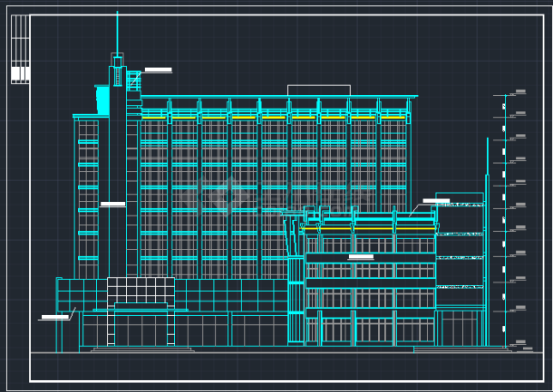 某地区综合写字楼建筑设计CAD方案施工图-图二