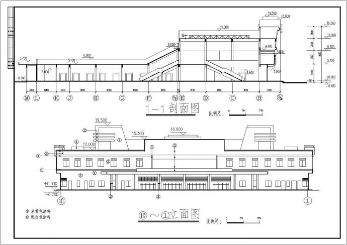 某地二层框剪结构客运站建筑方案图_图1