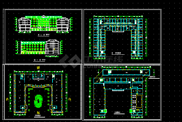 西单大厦设计方案全套CAD平面图-图一