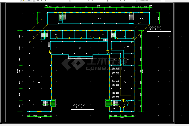 西单大厦设计方案全套CAD平面图-图二