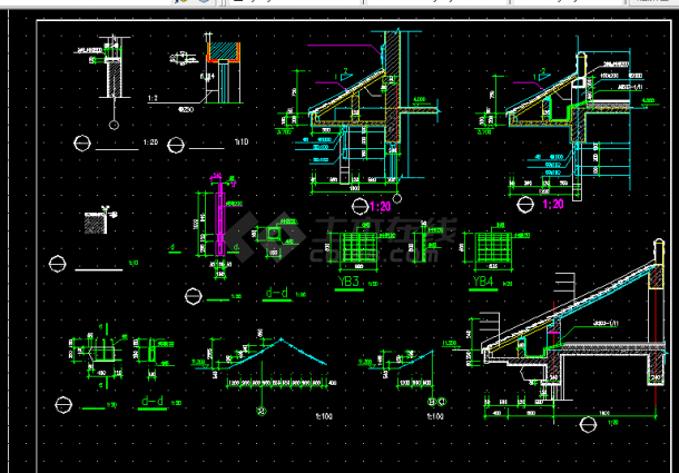 洗浴中心全套建筑设计方案CAD平面图纸-图二