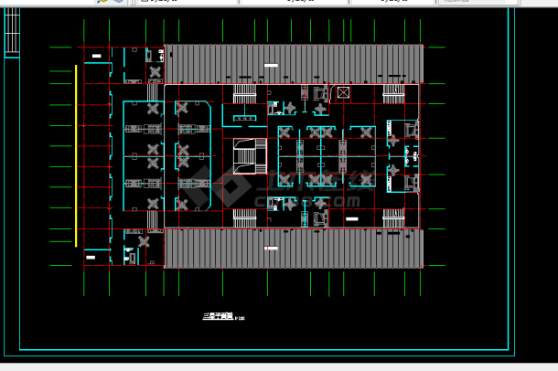 洗浴中心平面建筑设计方案全套CAD图纸-图二