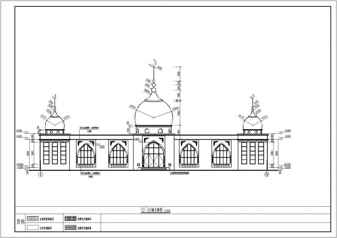 某地地上一层特色殡仪馆建筑设计方案图纸_图1