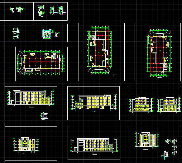 某大学生食堂全套建筑CAD设计施工图_图1