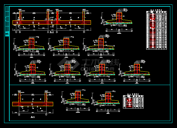 框架结构综合楼全套建筑结构CAD图纸-图二