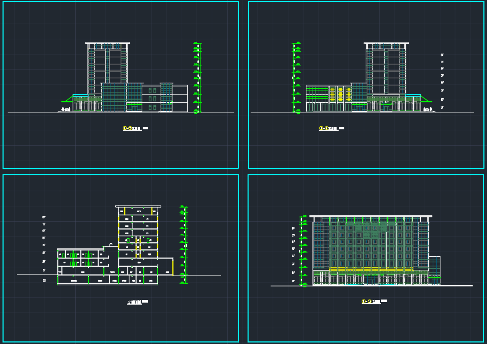 蚌埠某商务酒店建筑CAD方案设计平面图