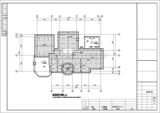某小区三层洋房别墅电气设计施工图纸-图一
