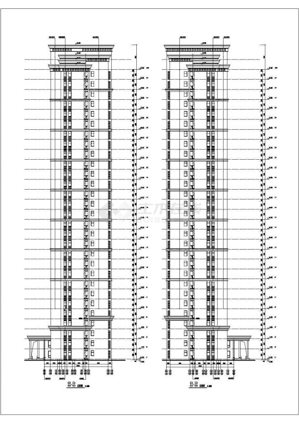 某地29层剪力墙结构住宅建筑设计施工图纸-图一