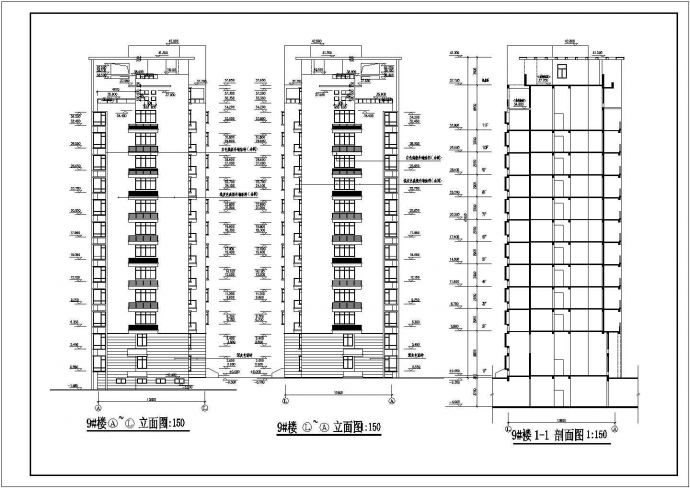 某地十一层框架剪力墙结构住宅建筑设计方案图纸_图1