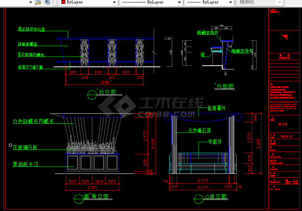 酒吧平面施工设计方案全套CAD详图纸-图二