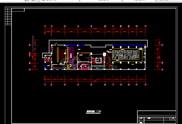 酒吧设计施工方案全套CAD平面详图-图二