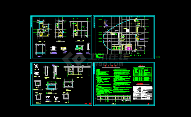 地下室人防建筑施工设计全套CAD详图-图一