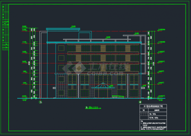 南京某处某工人俱乐部建筑CAD施工图-图二