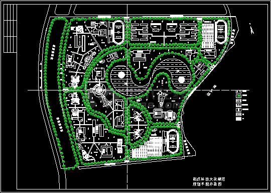某武汉科技大家湖区规划平面CAD详情图纸-图一