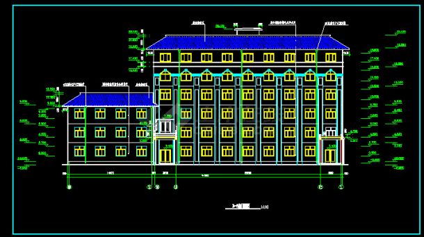 某学校综合楼建筑施工CAD详情图-图二