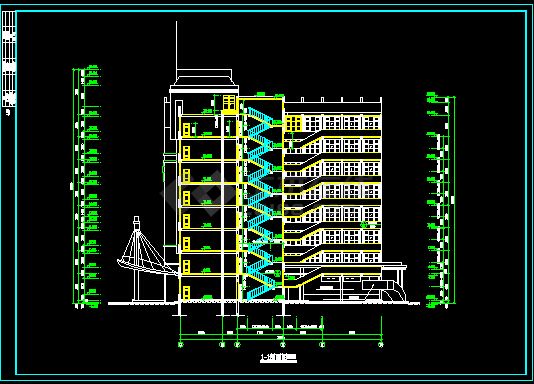 某学校综合楼全套建筑CAD详情图-图二