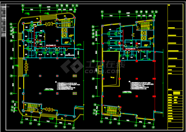 某地区医院改建电气设计CAD施工图纸-图二